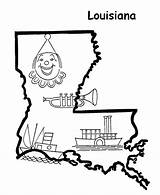 Louisiana Coloring State Pages Map Printables Outline Usa Template Kids La Shape Printable Go Book sketch template