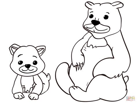 bear family coloring page  printable coloring pages