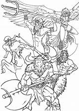 Coloring Minotaur Greek Pages Getcolorings Mythology sketch template