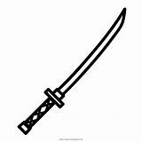 Katana Sword sketch template
