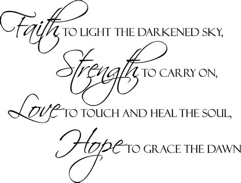 faith strength love hope wall decals trading phrases