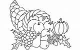 Coloring Cornucopia Pages Printable Thanksgiving Color Getcolorings Getdrawings sketch template