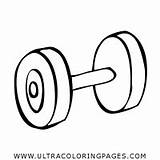 Colorir Dumbbell Barbell Haltere Ultracoloringpages sketch template