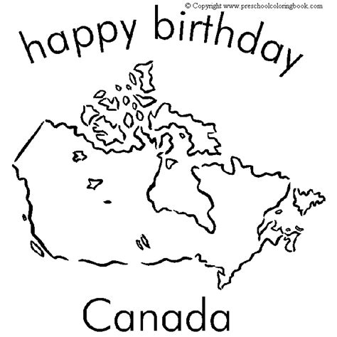 canada day coloring kids