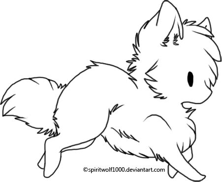 chibi wolf coloring pages  getdrawings