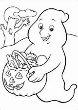Trick Coloring Pages Treat Printable Candies Ghost Flying sketch template