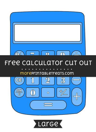 calculator cut  large size printable year planning computer