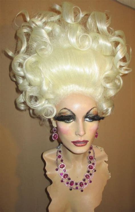 Drag Queen Wig Teased Medusa Ursula Up Do Wild Curls And French Twist