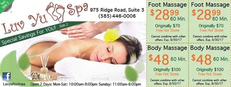 relax  save money    time  rochester ny  luv yu spa