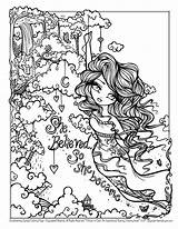 Coloring Book Lynn Hannah Pages Color Books Dream Journey Inspirational Mermaid Cool Adult Fantasy Printable Paperback Autographed Fairy She Trading sketch template
