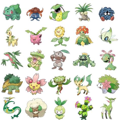 Grass Type Pokémon Pictures By Ecnal79 Mochilas Para