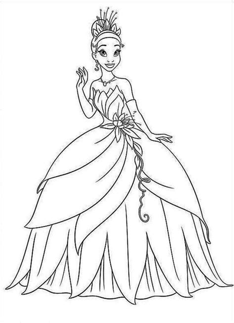 coloring pages disney princess tiana