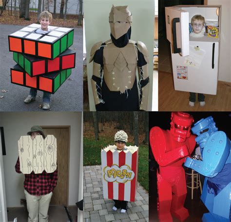 corrugated cardboard costumes that you can make