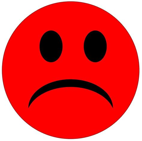 red frowny face clip art clipart