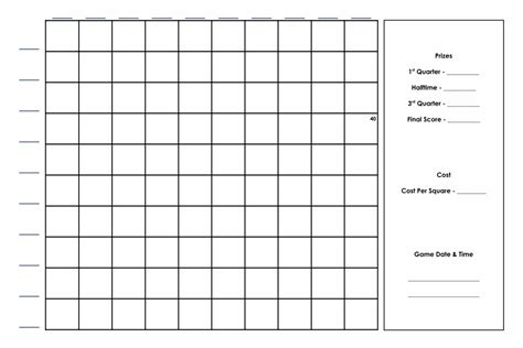 blank football squares template