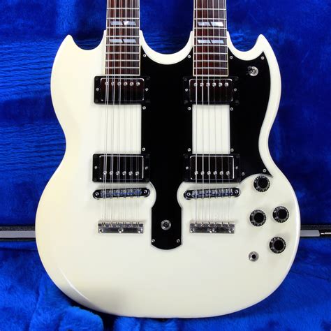 gibson eds  doubleneck sg alpine white  don felder alex kansas city vintage guitars