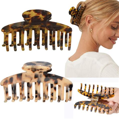 pcs big claw hair clips   tortoise banana hair clips  women girls thin hair french