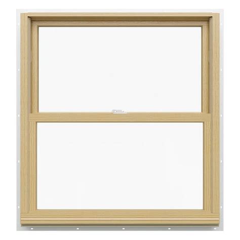 jeld wen   wood double pane annealed  construction egress double hung window rough