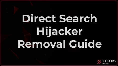 direct search redirect virus removal  uninstall guide