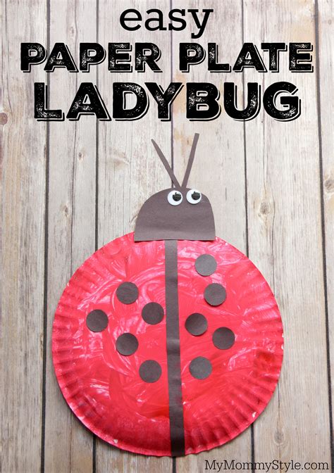easy paper plate ladybug craft  mommy style