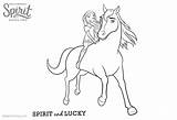 Spirit Riding Coloring Pages Lucky Printable Kids sketch template