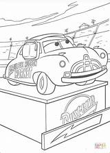 Coloring Online Hudson Pedestal Doc Disney Cars Pages Color sketch template