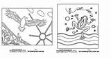Colouring Aboriginal Pages Sheets Kids Australian Brisbane Printable Indigenous sketch template
