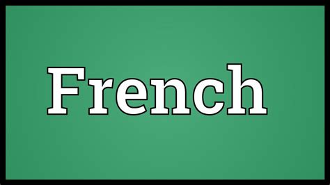 french meaning youtube