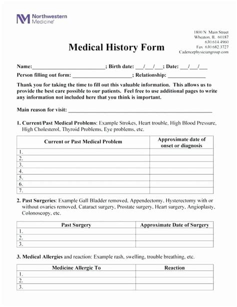 medical intake forms template lovely medical intake form template