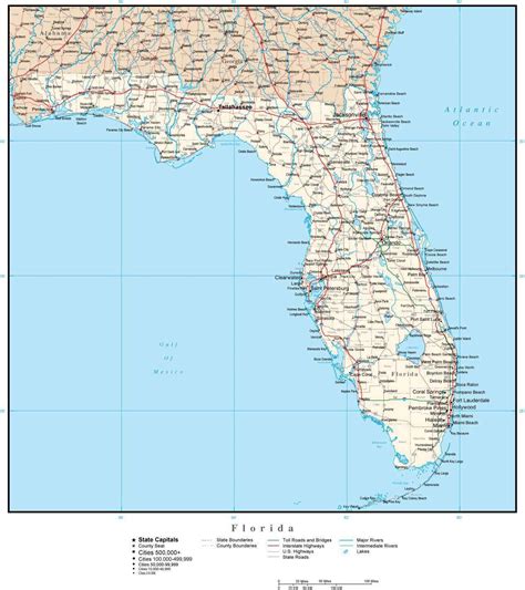 florida county lines map