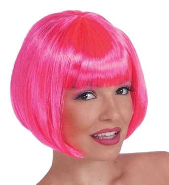 amazoncom hot pink colored wigs hot pink wig costume wigs clothing