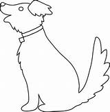 Dog Clipart Sitting Cartoon Begging Dogs Cliparts Outline Clip Drawings Library Clipartbest sketch template