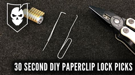 diy paperclip lock picks youtube
