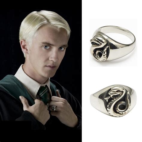 malfoy family badges slytherin badge draco malfoy ring pure etsy