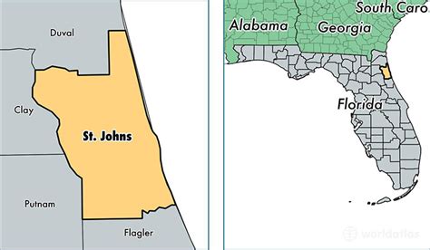 saint johns county florida map  saint johns county fl   saint johns county