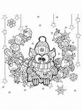 Volwassenen Kerstmis Erwachsene Weihnachten Fun Malvorlage Stemmen Kleuren sketch template