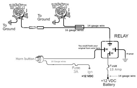 wiring diagram car horn relay