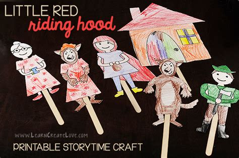 red riding hood printables  crafts