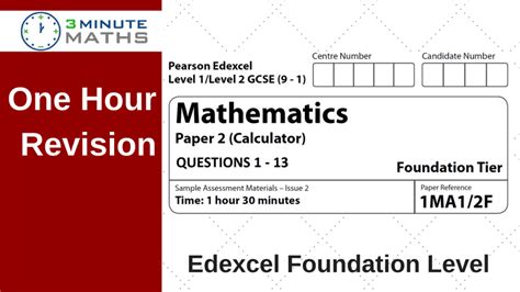 edexcel gcse maths foundation  paper   video solutions