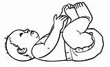 Baby Lying Clipart Coloring Pages Down Cliparts Back Library Getdrawings sketch template