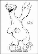 Coloring Ice Age Sid Pages Terrific sketch template