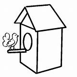 Bird House Coloring Pages Draw Print Designlooter Color 69kb 599px Button Drawings Using sketch template