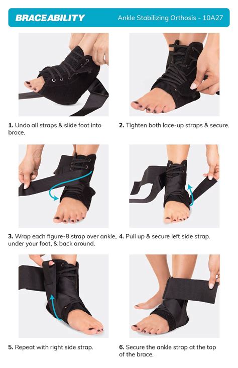 ankle stabilizing orthosis brace figure  rolled sprained twisted