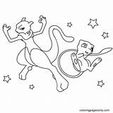 Mew Mewtwo sketch template