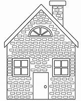 Brick Coloring House Getdrawings sketch template