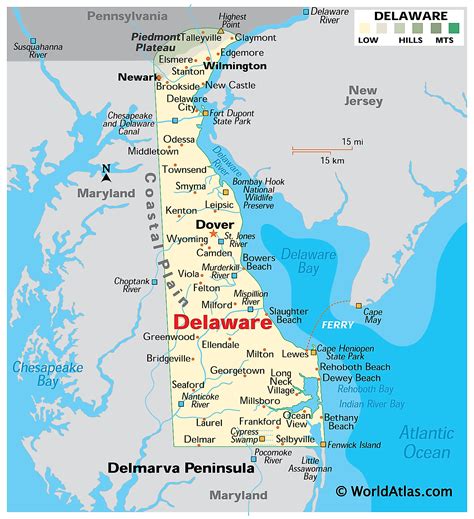 delaware maps facts world atlas