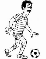 Coloring Soccer Man Pages Cup Print Playing Player Players Gif Cautious Popular Coloringhome sketch template