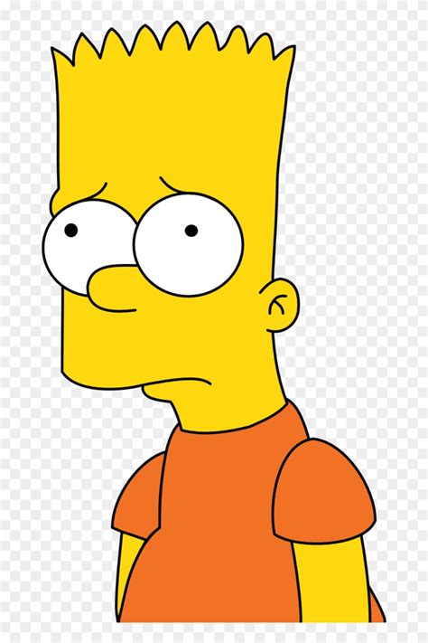 bart disappointed  mighty bart simpson sad png  transparent png clipart images