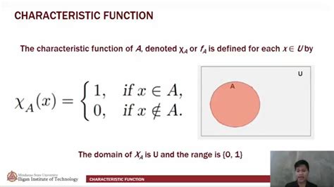 characteristic function  set   properties youtube