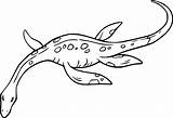 Plesiosaurus Pages Dinosaurs Coloringpagesonly sketch template